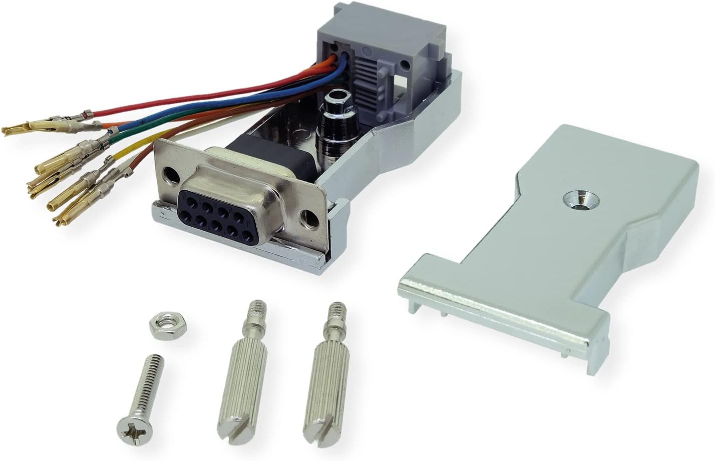 Разъем ROLINE DB9 RJ45 8P/8C 8Ltg, серебристый
