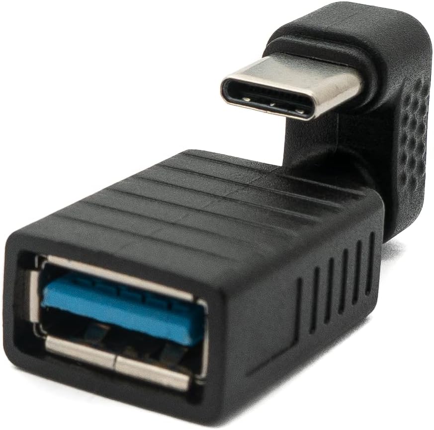 Адаптер SYSTEM-S USB 3.1 U Turn 180° Type C Plug to 3.0 Type A Cable Black