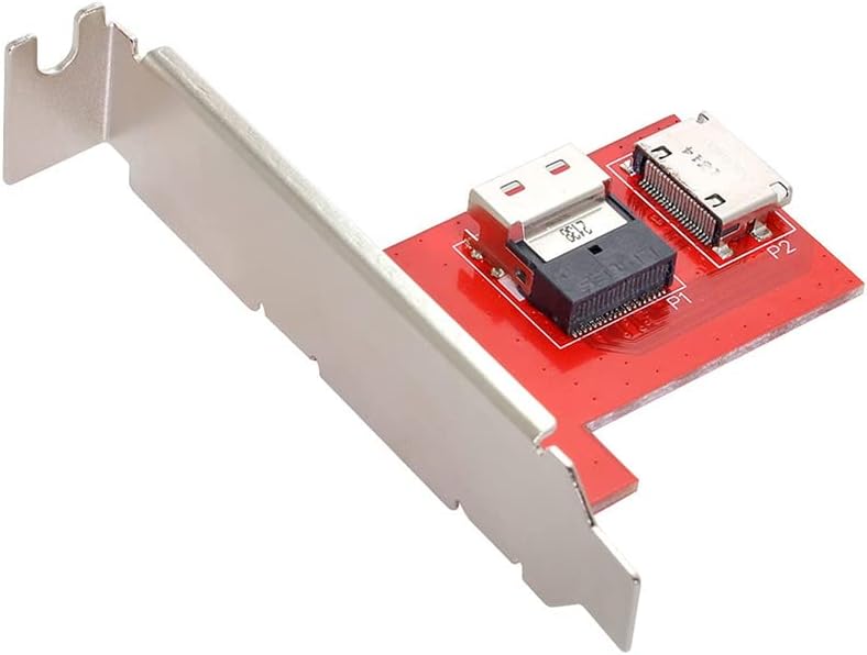 Адаптер PCI-Express 4.0 Slimline SAS SFF-8654 на плату Oculink SFF-8611 SFF-8612 с кронштейном.
