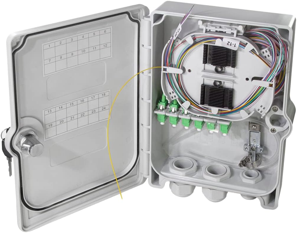 LogiLink FB124LC — корпус для подключения FTTH/FTTB, 24 разъема LC/APC, в полной комплектации.