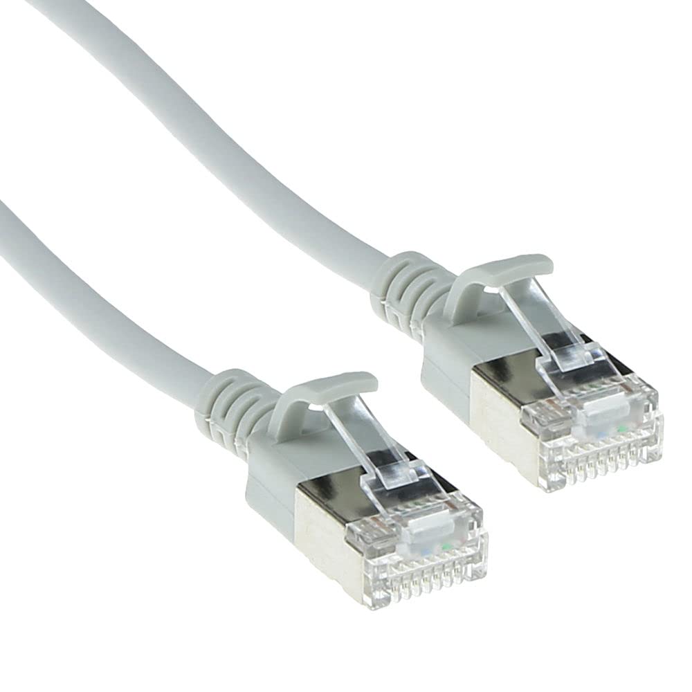 Мережевий кабель ACT CAT6a, U/FTP LSZH LAN, тонкий 3,8 мм, гнучкий кабель CAT 6a без зачіпок із штекером RJ45, для використання в