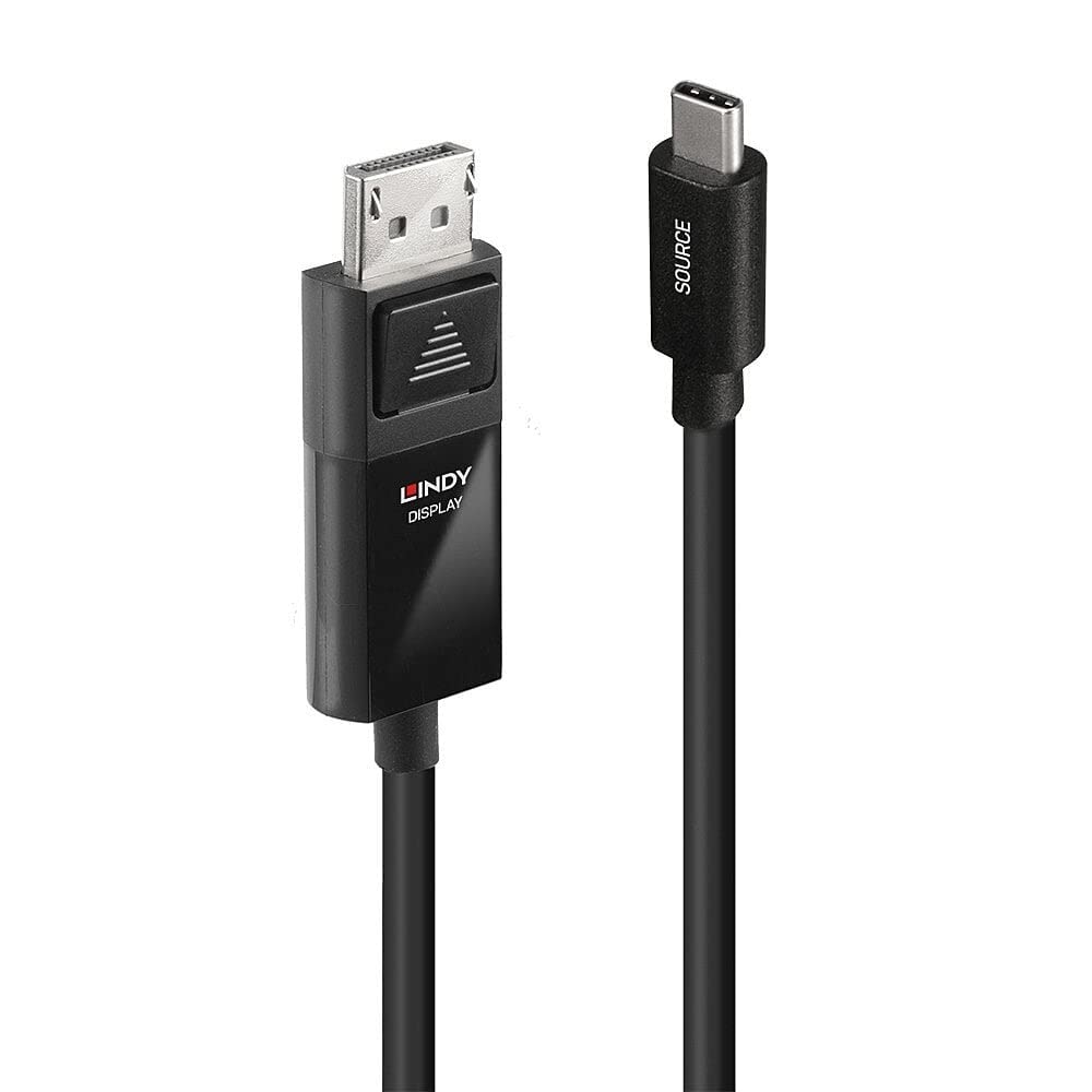 Кабель-адаптер LINDY 1 м USB Type-C — DP 1.4 с поддержкой HDR