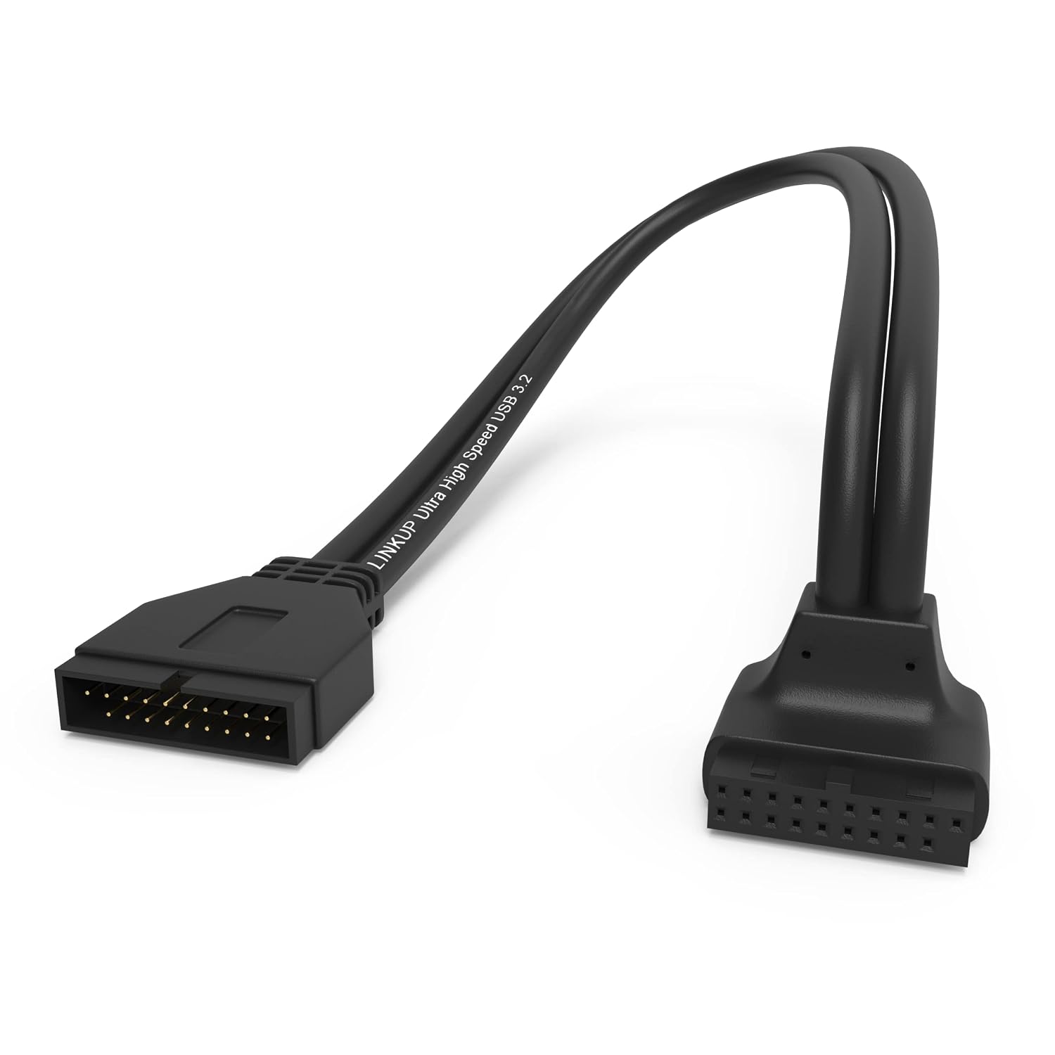 LINKUP Внутренний USB 3.2 Gen 2 (USB 3.1) адаптер с 20-контактным разъемом для материнской платы (штекер-гнездо), 10 Гбит/с для US