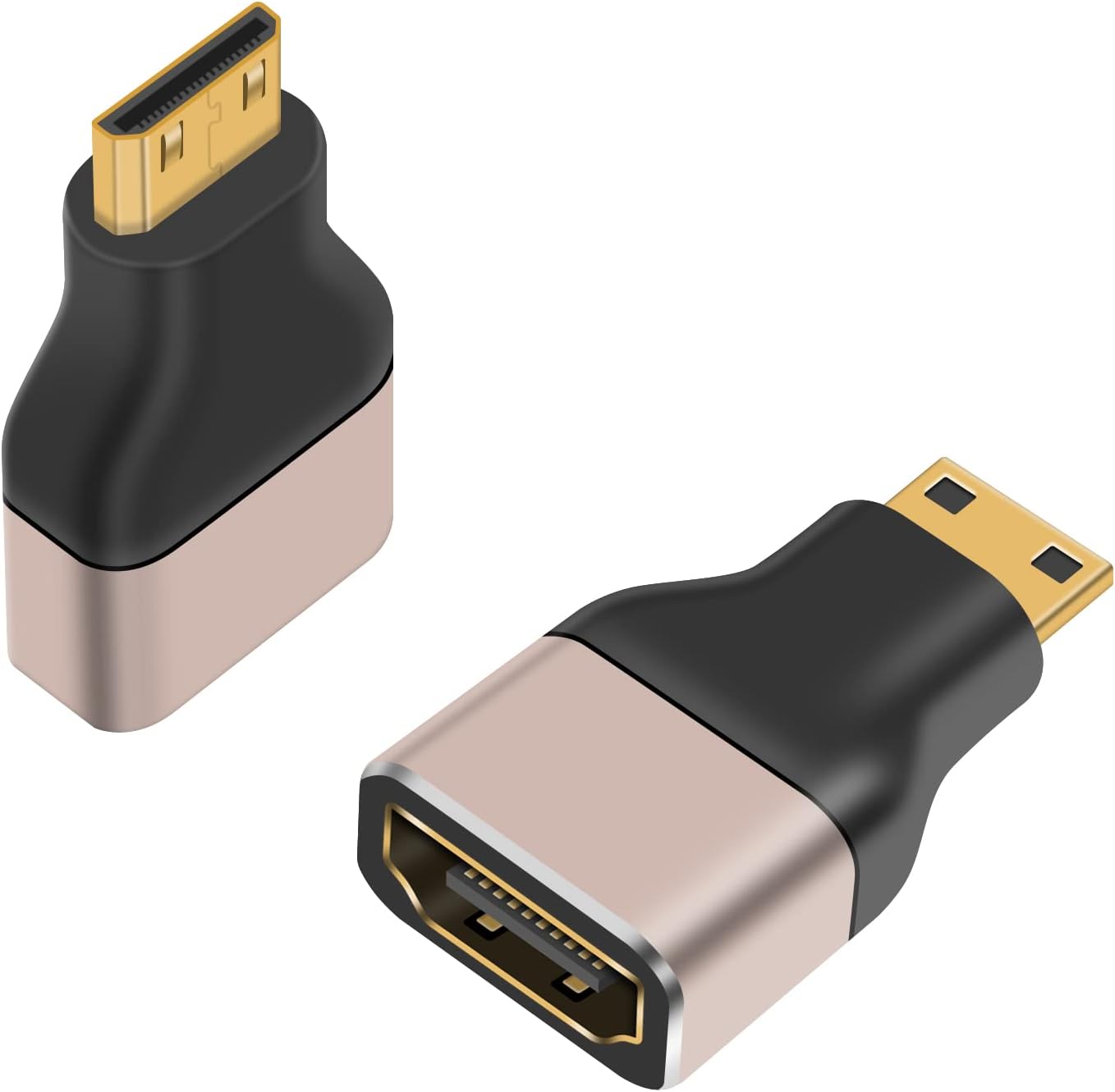 Адаптер Duttek 8K Mini HDMI — HDMI (2 шт.), переходник Mini HDMI «папа» — HDMI «мама», поддерживает 8K@60Hz, 4K@120Hz, 1080P, 3D,