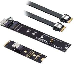 Адаптер System-S SFF-8654 NGFF M-Key, кабель 40 см NVME-штекер-разъем для материнской платы SSD