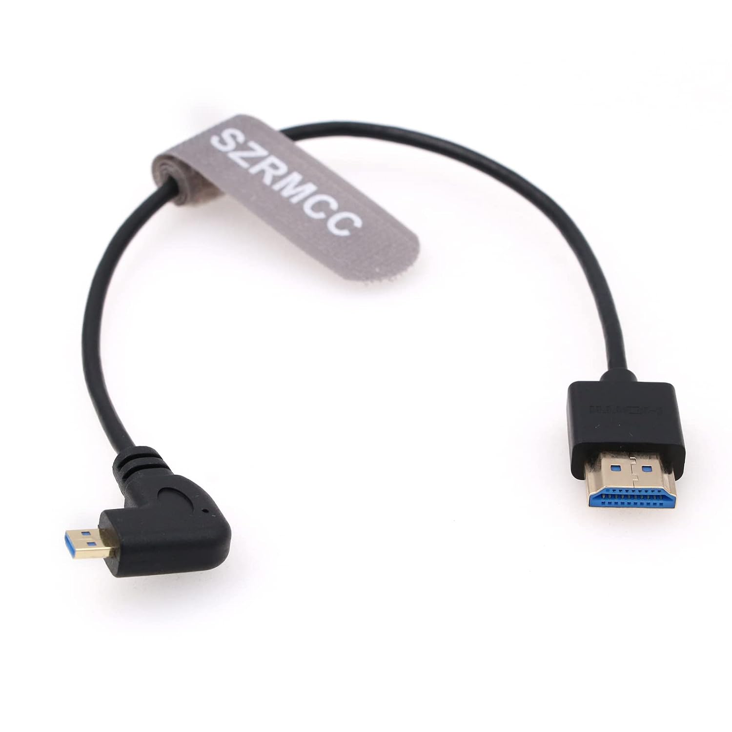 Кабель SZRMCC Micro HDMI 8K до HDMI 90 градусів з прямим кутом, високошвидкісний, короткий кабель-подовжувач Micro HDMI для Canon