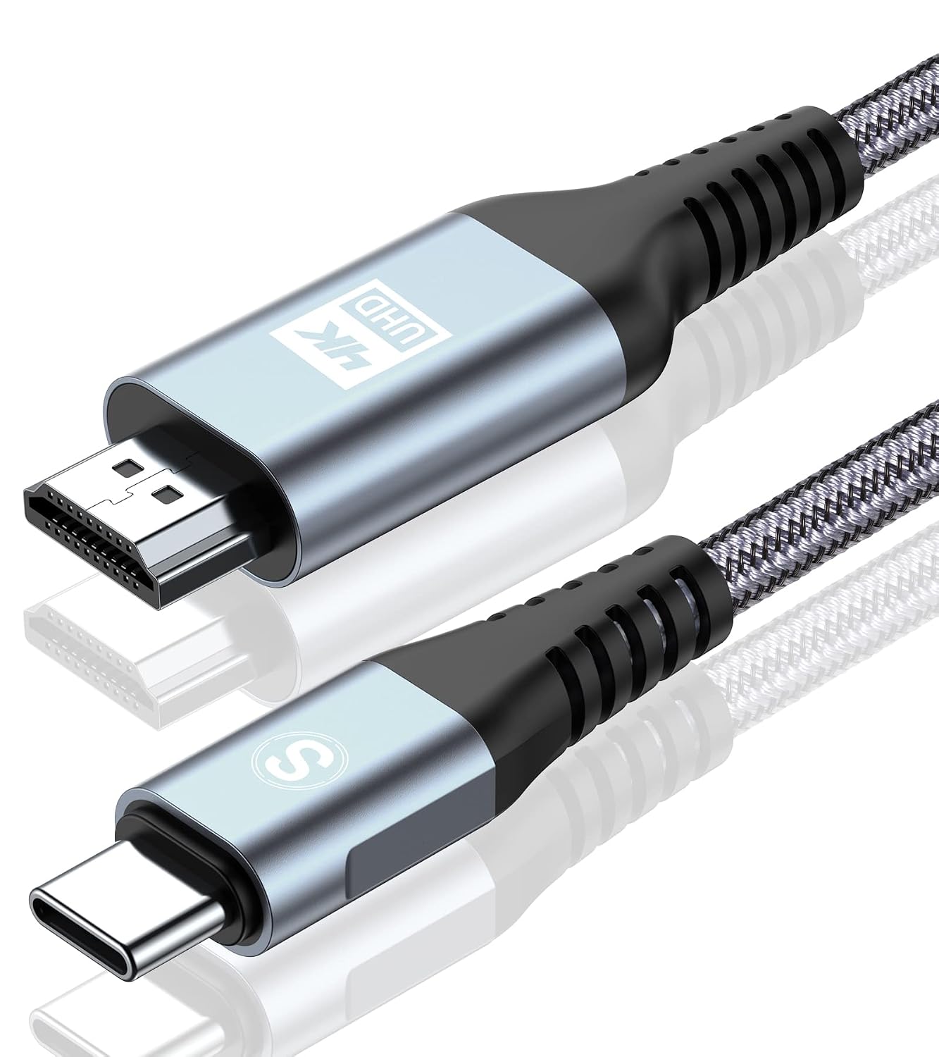 Кабель Sweguard USB C — HDMI 4K, 2 м, USB Type C — HDMI 4K@UHD, Thunderbolt 3/4, совместим с iPhone 17 16 15 Pro Max, Galaxy S26 S