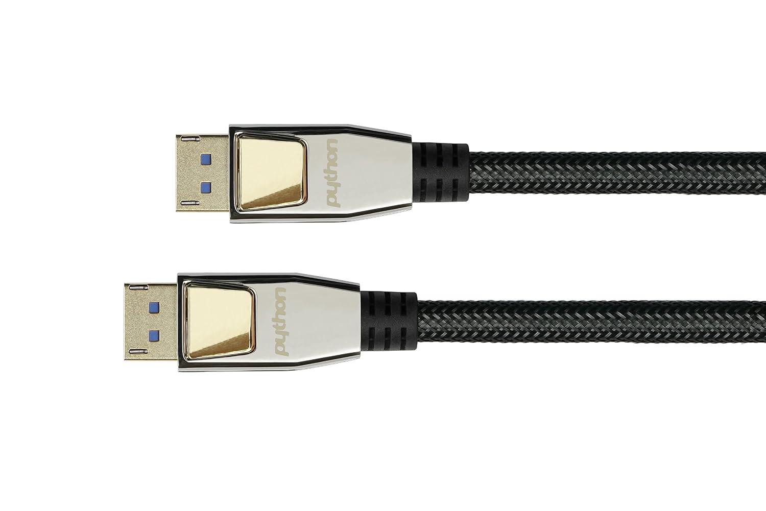 Кабель Python Premium DisplayPort 2.0-3 м - 54 Гбіт/с, UHBR 13.5-4K @240Hz / 8K @60Hz - мідний дріт - нейлонове обплетення - чорни