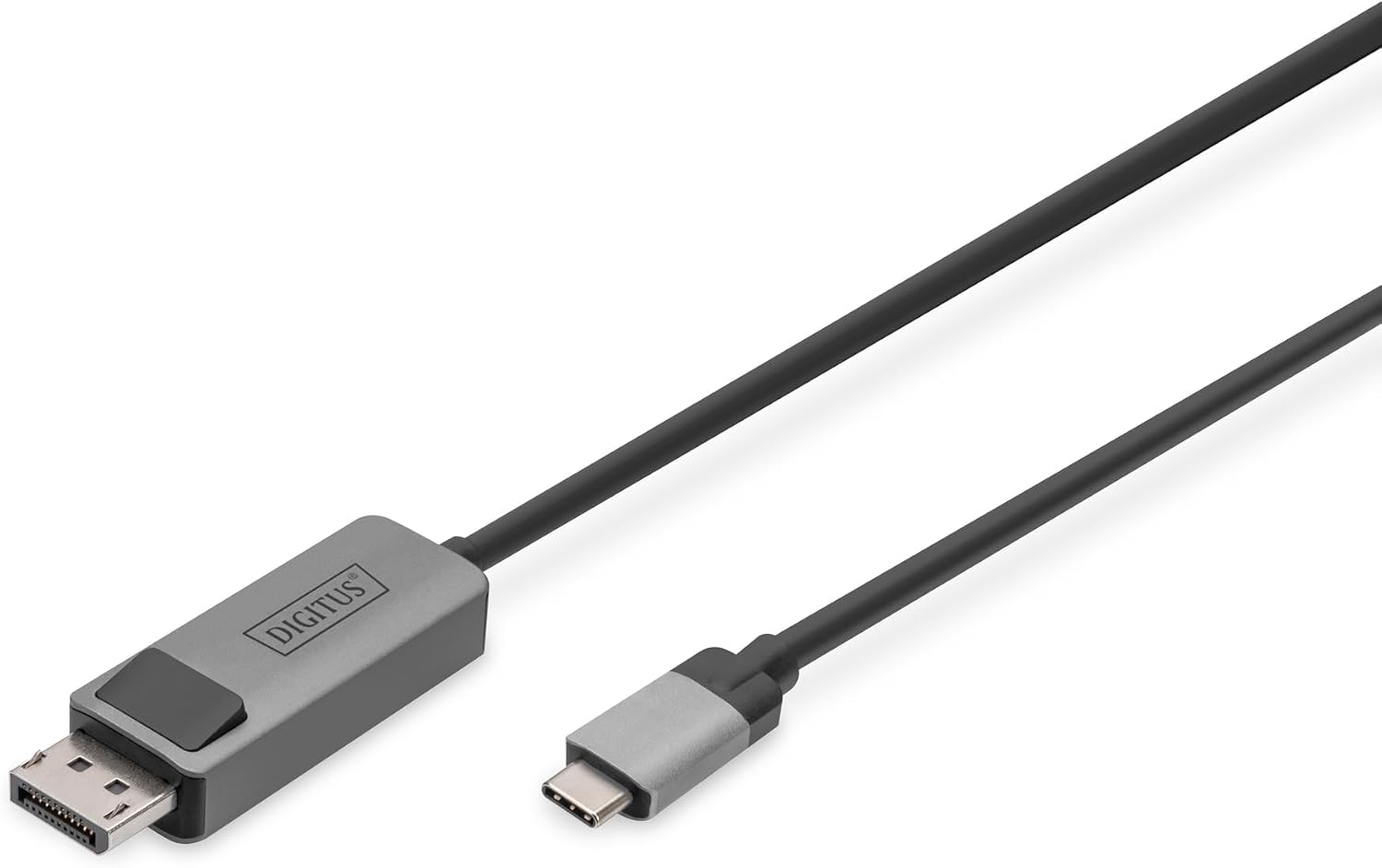 DIGITUS Displayport - USB Type-C to Displayport 1.4-8k/30Hz - 4k/144Hz Adapter Cable - Bidirectional - DP Alt-Mode - MST - 2 m - B