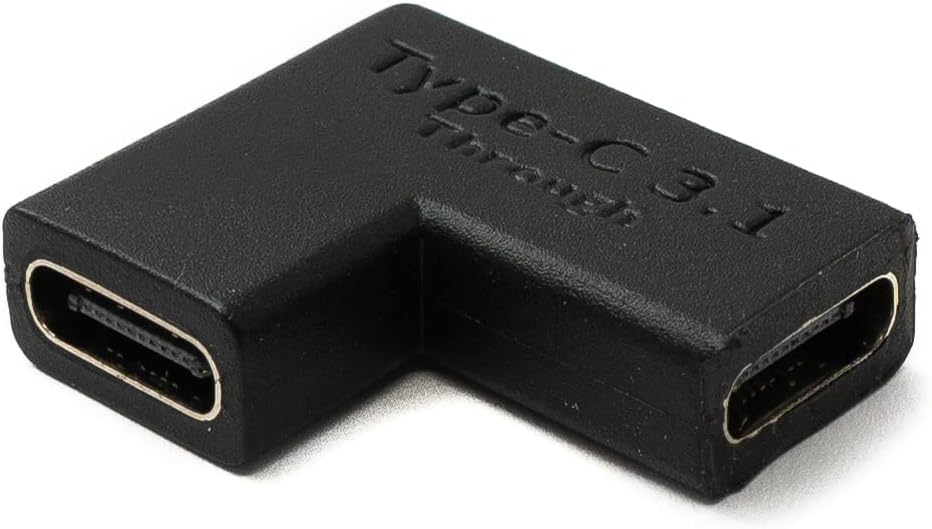 Кабель-адаптер System-S USB 3.1 Type-C с угловым разъемом, черный.