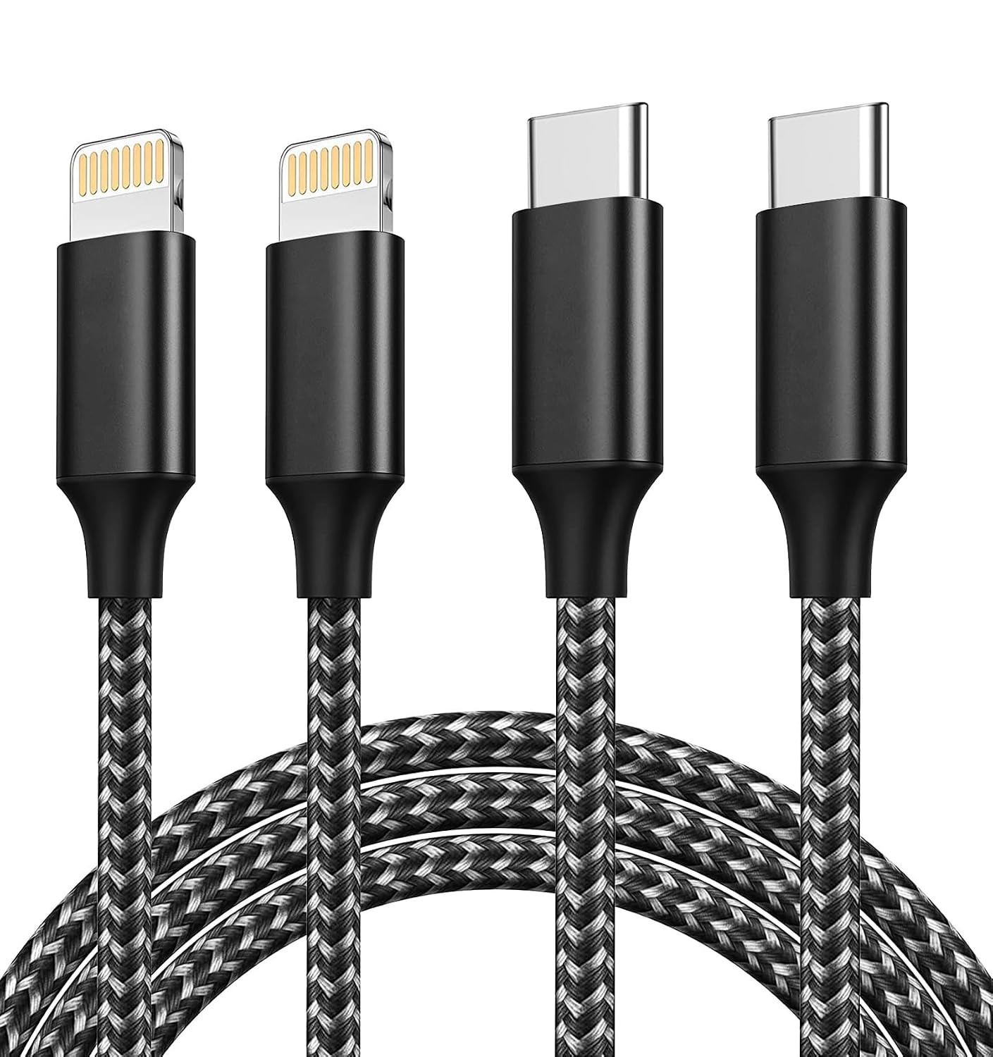 Кабель IDISON USB C Lightning, сертифицированный MFi, для зарядки iPhone Type C, 2 м, 2 шт., кабель для быстрой зарядки Apple Powe