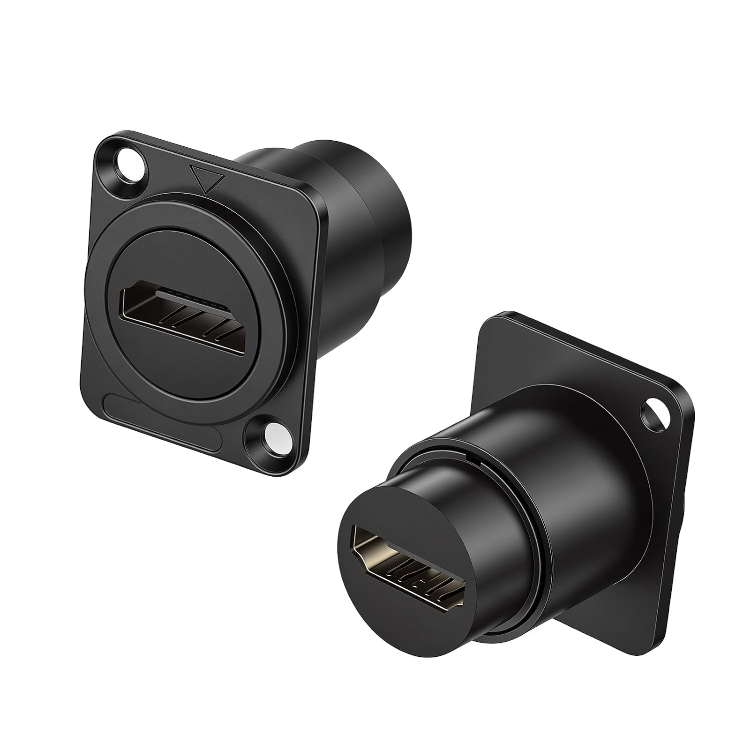 Разъем HDMI Type D «мама» для панельного монтажа, HDMI 4K 60 Гц, HD, для панельного монтажа в корпусе, видеостойки или сервера.