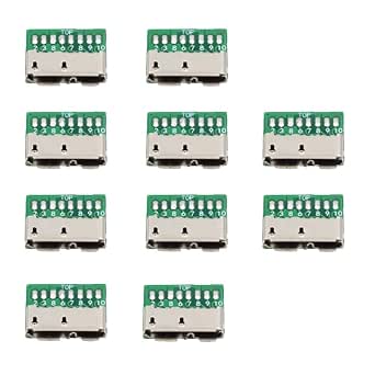 CY Connector 10 шт. Micro USB 3.0 10-контактный гнездовой разъем для монтажа на печатную плату (SMT) с печатной платой для самосто