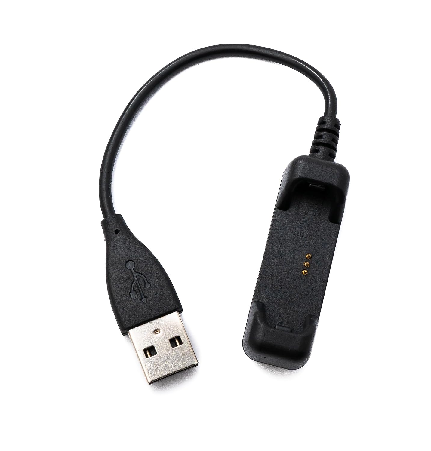 USB-кабель System-S 2.0 длиной 10 см для зарядки смарт-часов Fitbit Flex 2, черный.