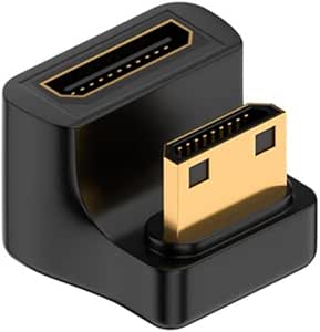 Адаптер CY 8K Type C Mini HDMI 1.4 чоловічий на Mini HDMI жіночий, поворот на 360 градусів вниз, U-подібний, задній кутовий подовж
