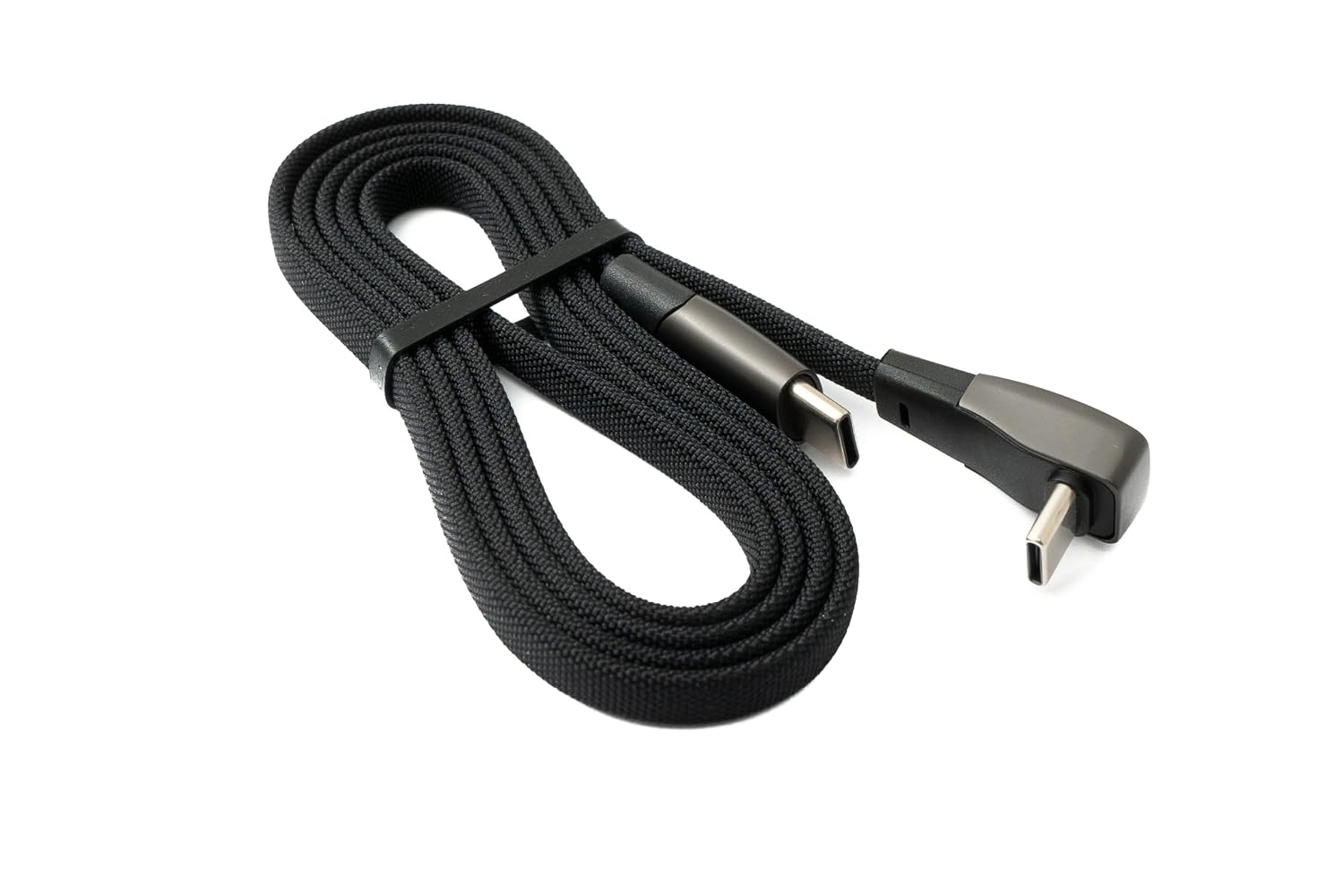 Кабель System-S USB 3.1 Type-C, 100 см, плетений, кутовий, 5 Гбіт/с, штекер-штекер