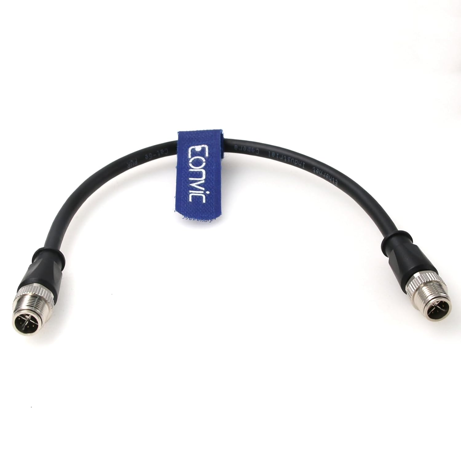Кабель Ethernet M12 Cat6e X-Code с 8-контактным штекером (папа) и 8-контактным штекером (папа), высокогибкий, промышленный гигабит