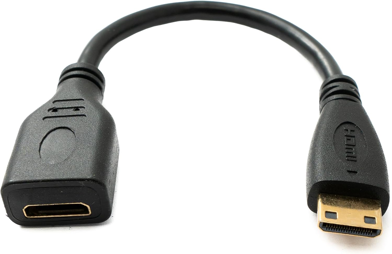 Кабель System-S HDMI 1.4 15 см, мини-штекер к розетке, адаптер 4K UHD 30 Гц 2K 60 Гц