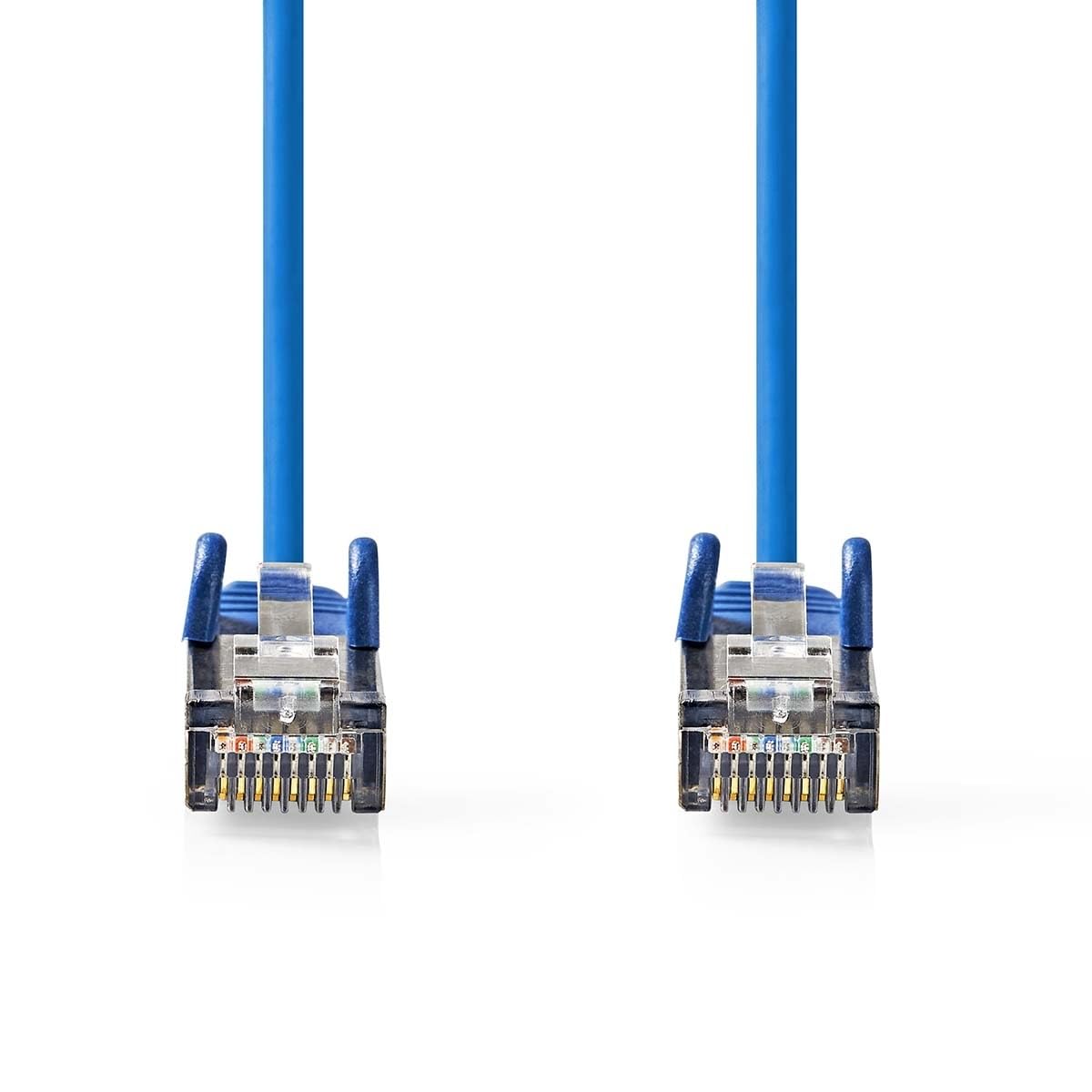 Сетевой кабель Nedis CAT5e - SF/UTP - штекер RJ45 - штекер RJ45 - 15,0 м - круглый - ПВХ - синий - этикетка