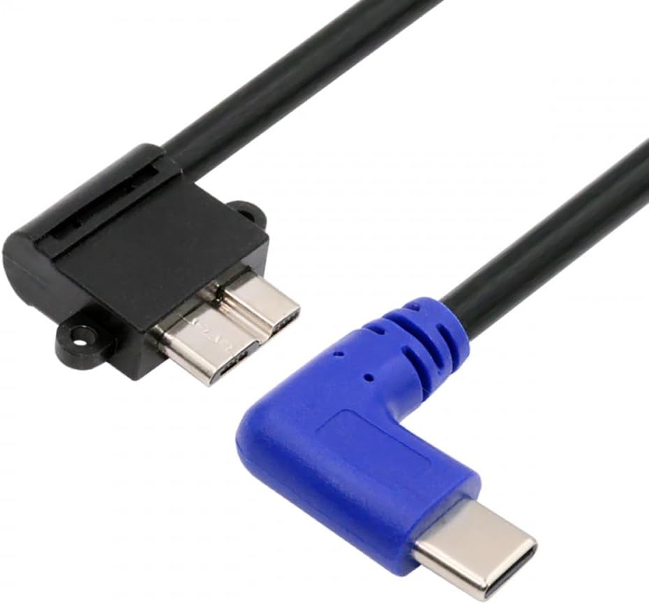 Кабель CY USB-C Type-C Host — Micro USB 3.0 с углом 90 градусов для телефонов, промышленных камер и устройств хранения данных.