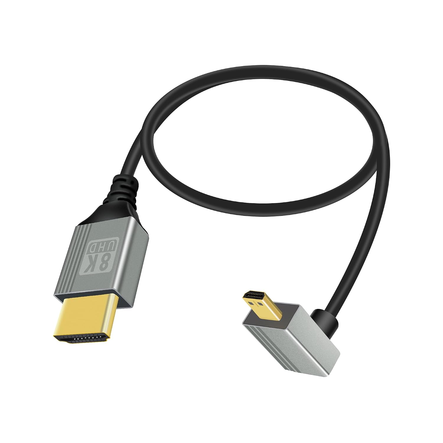 Кабель Micro-HDTV 8K — HDTV, с углом 90 градусов вниз, разъем Micro для подключения к HDTV 8K 60 Гц 4K 120 Гц 48 Гбит/с, кабель дл
