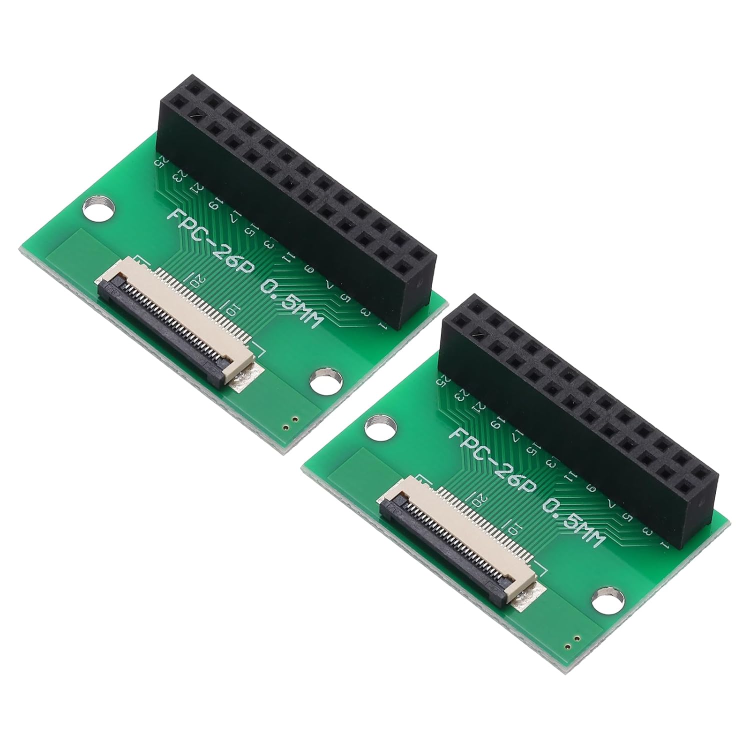 QUARKZMAN 2 шт. FFC FPC 26-контактный разъем для печатной платы, гнездо 0,5 мм, двойной гнездовой разъем 2,54 мм, плата-конвертер