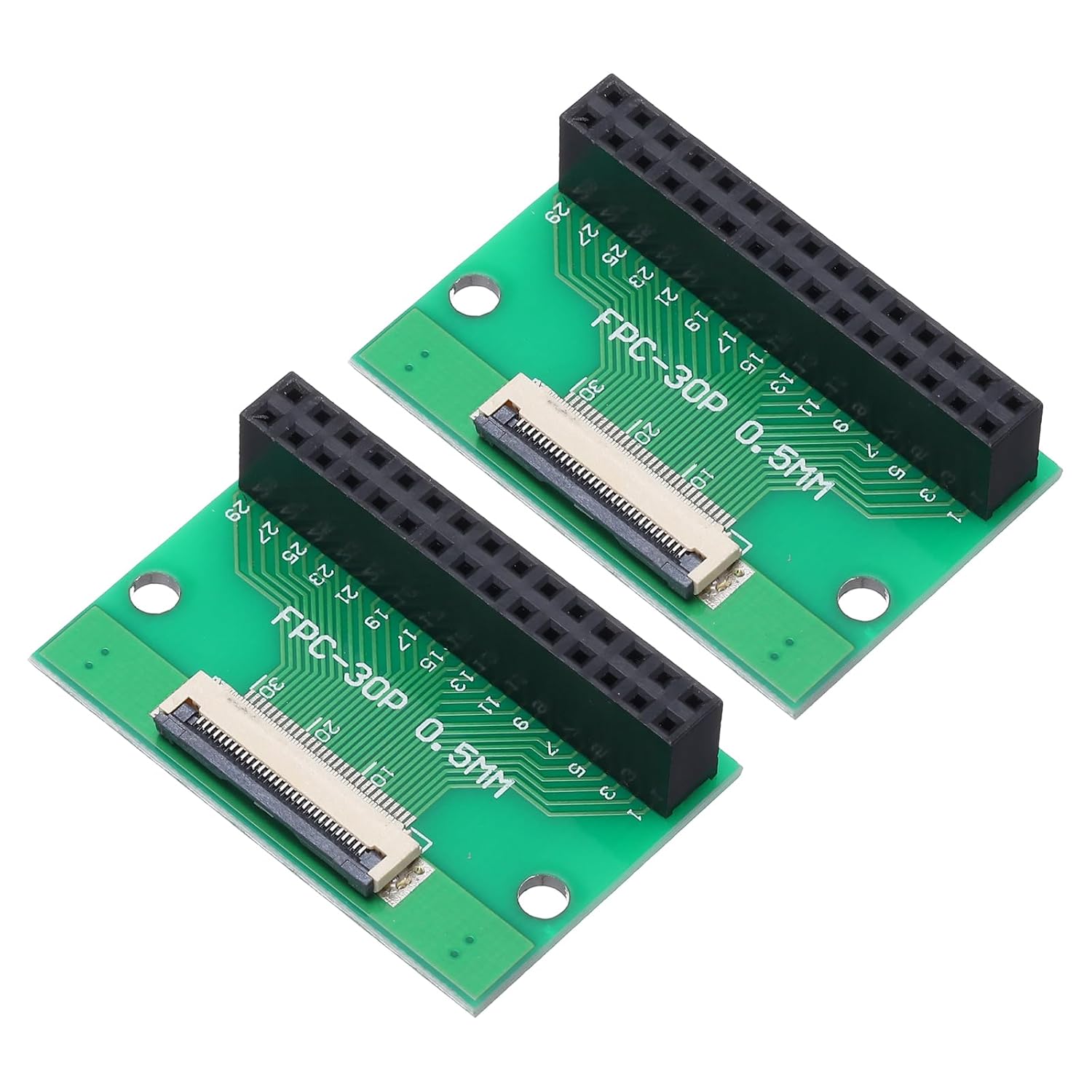 QUARKZMAN 2 шт. FFC 30-контактный разъем для печатной платы, гнездо 0,5 мм, двойной гнездовой разъем 2,54 мм, плата-конвертер для