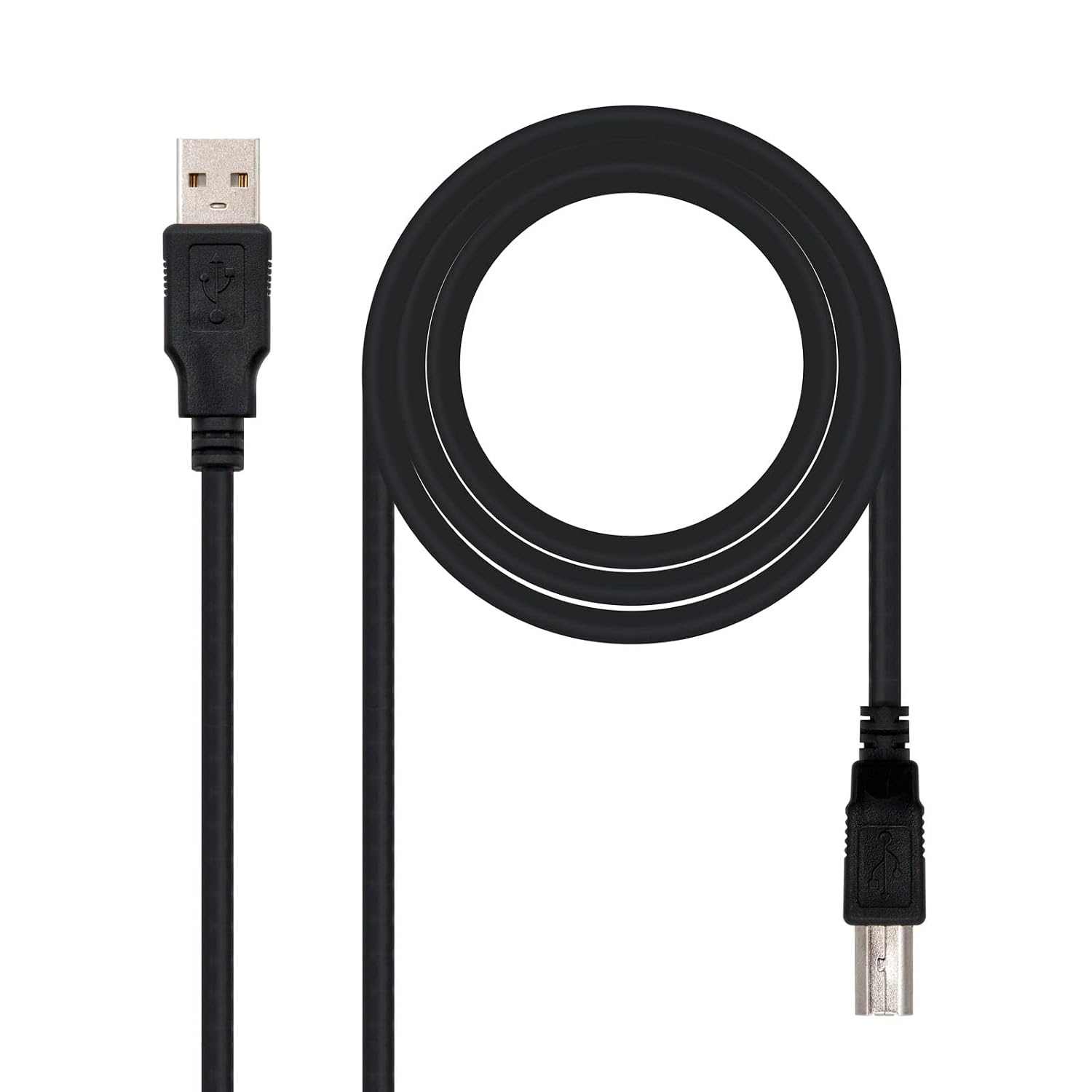 Кабель для принтера USB 2.0 типу A чоловічий-B чорного кольору, довжина 1,0 м, ідеально підходить для підключення принтера до комп