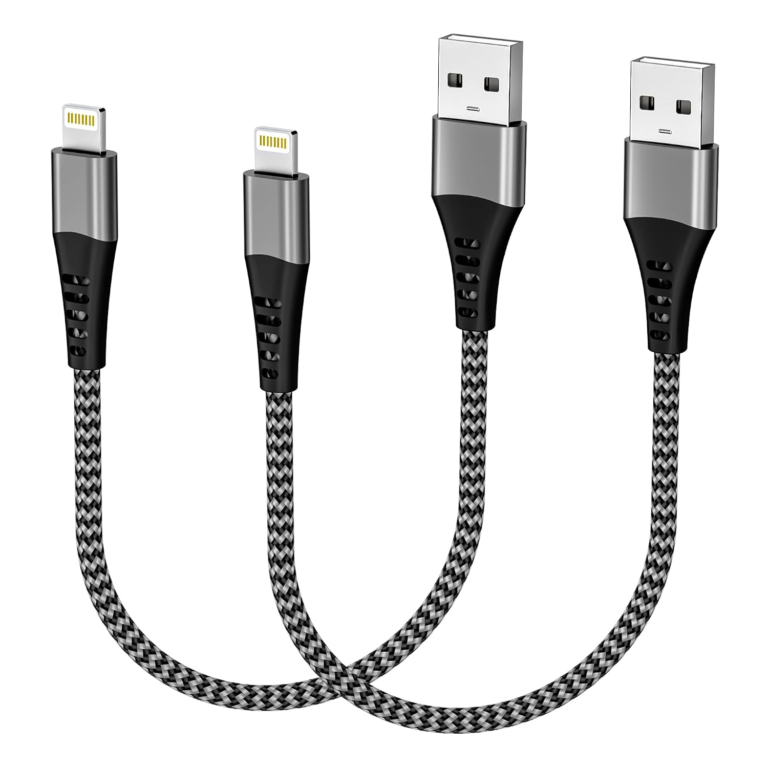 Короткий кабель для iPhone, 2 шт., 30 см, сертифицированный MFi, кабель Lightning-USB, зарядный кабель, iPhone, кабель Lightning,