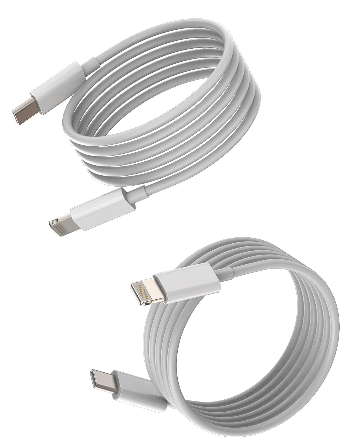 Кабель для быстрой зарядки USB-C — Lightning, 2 м (комплект из 2 шт.) для Apple iPhone 14 13 12 11 Pro Max, iPad Air, автомобильны