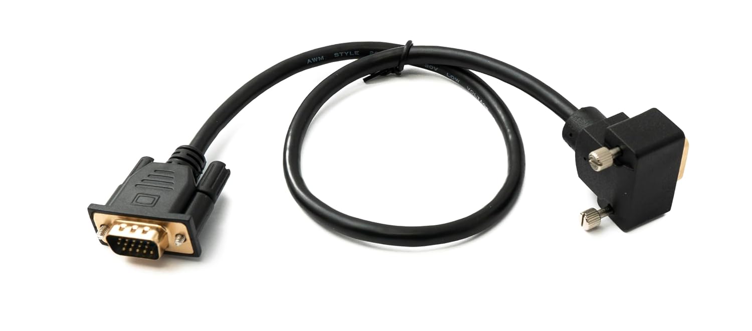 Кабель SYSTEM-S D Sub15 50 см HD VGA 15-контактный штекер к штекеру DB15, угловой адаптер с нижним расположением