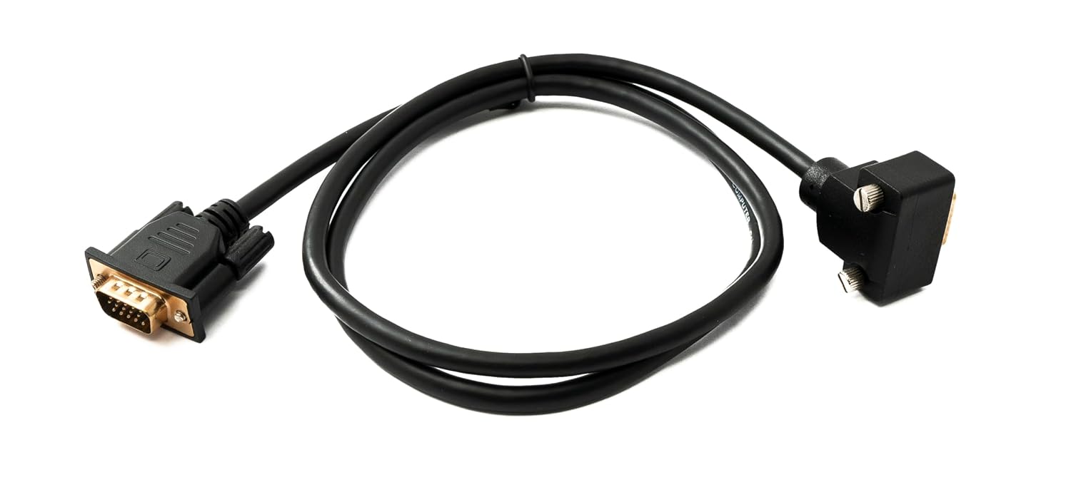 Кабель SYSTEM-S D-Sub15, 100 см, кутовий перехідник HD VGA 15-контактний на DB15