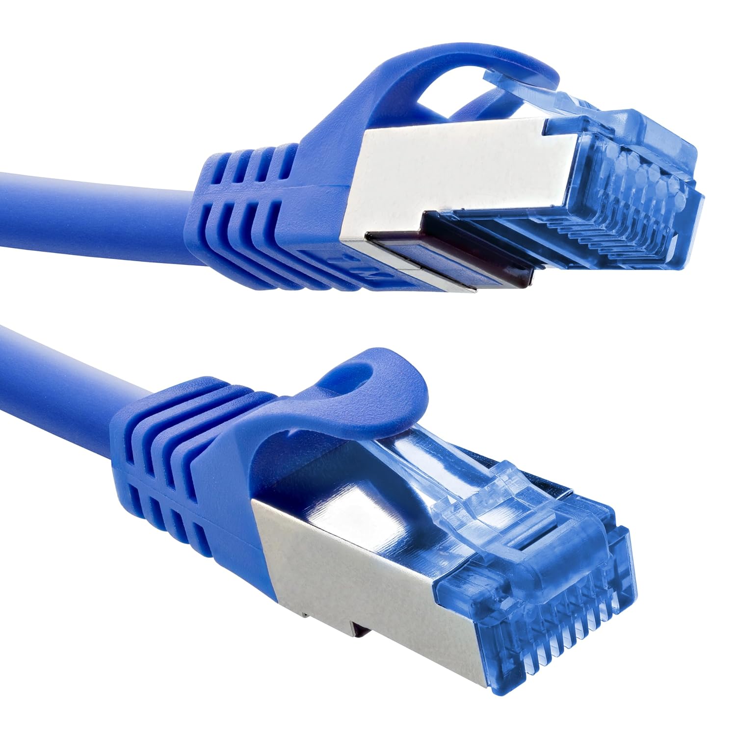 Патч-кабель InLine®, Cat.6A, S/FTP, TPE (LSZH), CCA, PoE, LAN, Ethernet, сетевой кабель, RJ45 Gigabit, синий, 1,5 м, 72614B