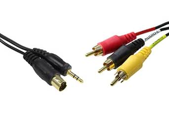 Адаптер Mini-Din 4P + Jack + 3 RCA з ПК на телевізор/відео, ідеально підходить для передачі високоякісного звуку та зображення між