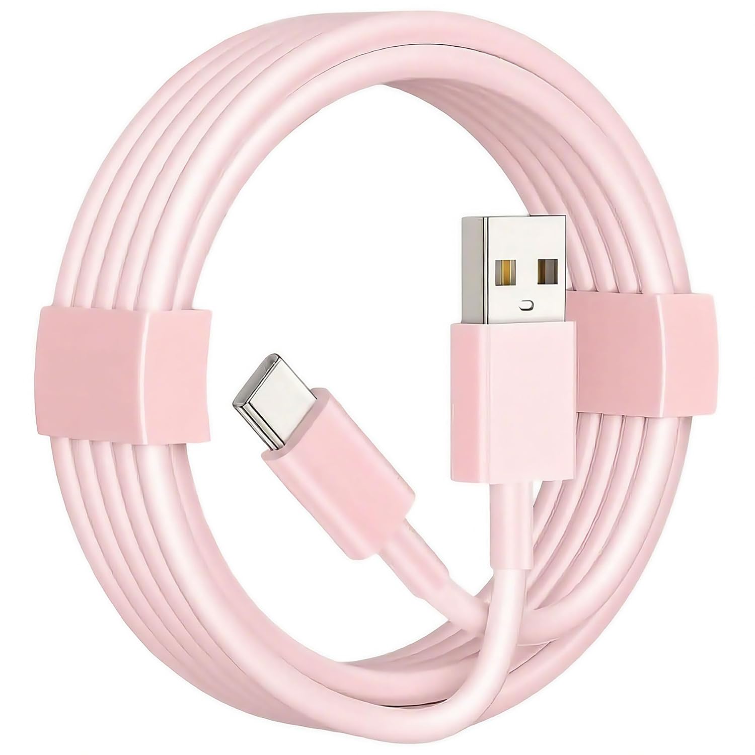 Кабель USB A - USB C, рожевий, кабель для заряджання iPhone, кабель для швидкої зарядки, кабель для передачі даних Type-C, милий C