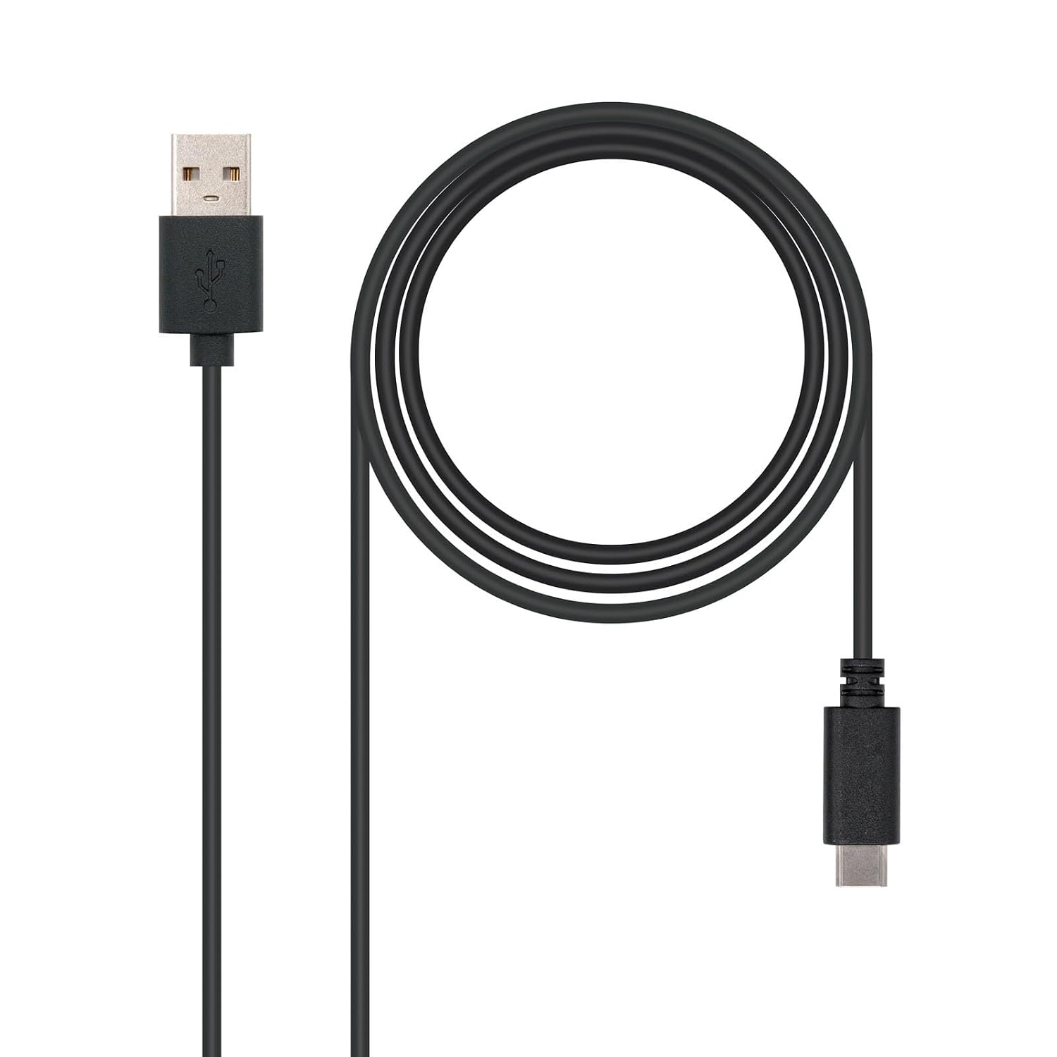 USB-кабель – кабель для передачі даних USB 2.0 типу C/M, вихід 3A, довжина 0,5 м, чорний*