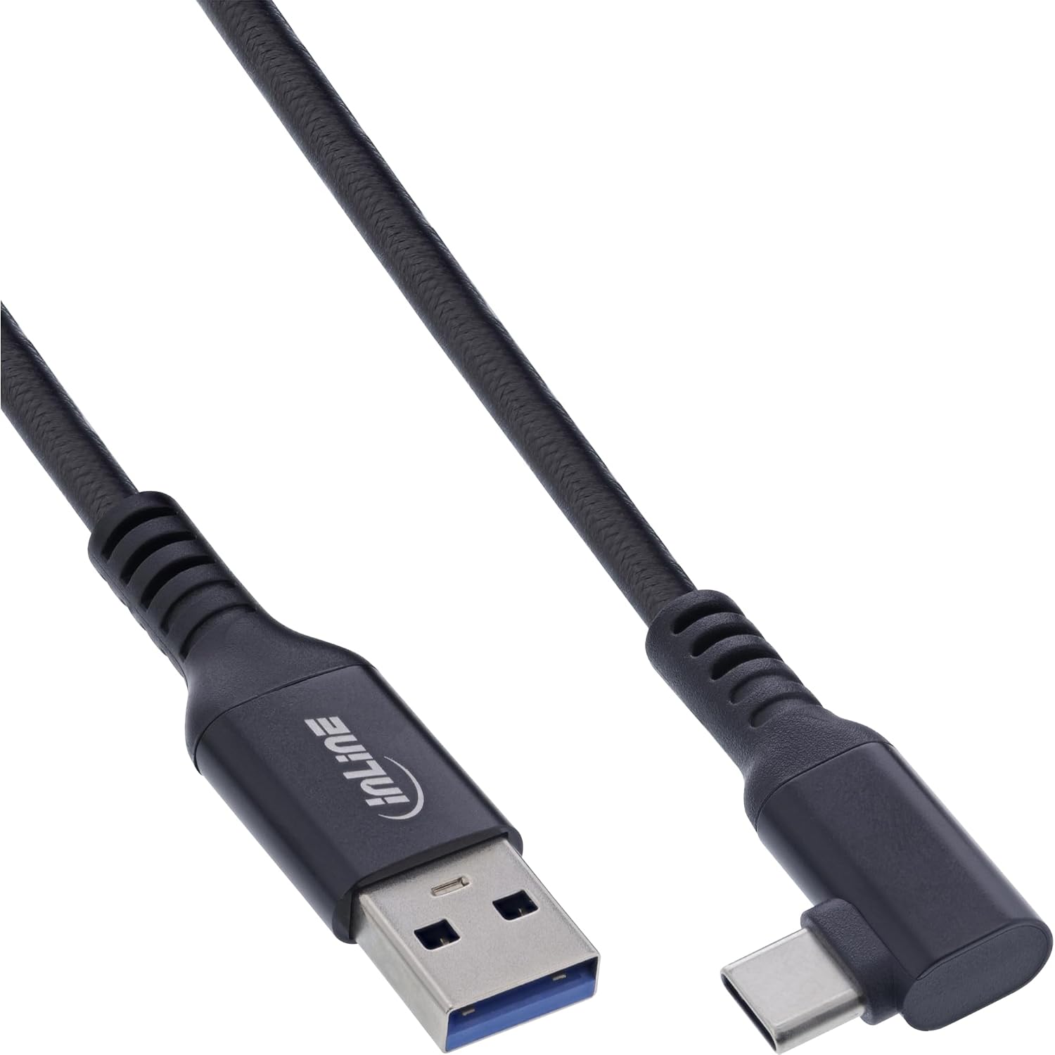 Кабель InLine® USB-C VR длиной 5 м, угловой, к разъему USB-A, USB 3.2 Gen.1, 60 Вт, 5 Гбит/с, для VR-гарнитур Meta/Oculus, черный,