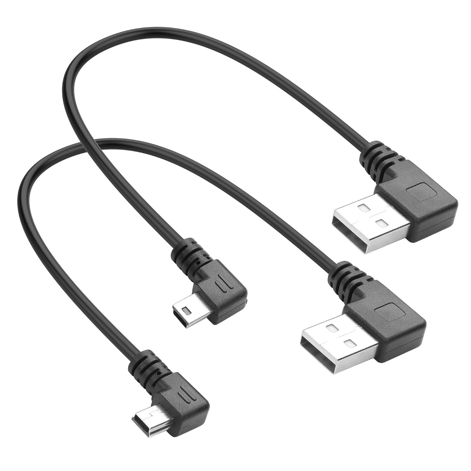 Мини-USB кабель для зарядки YACSEJAO, Mini USB, угловой и левый, штекер к USB Type-A 2.0, короткий кабель для синхронизации данных