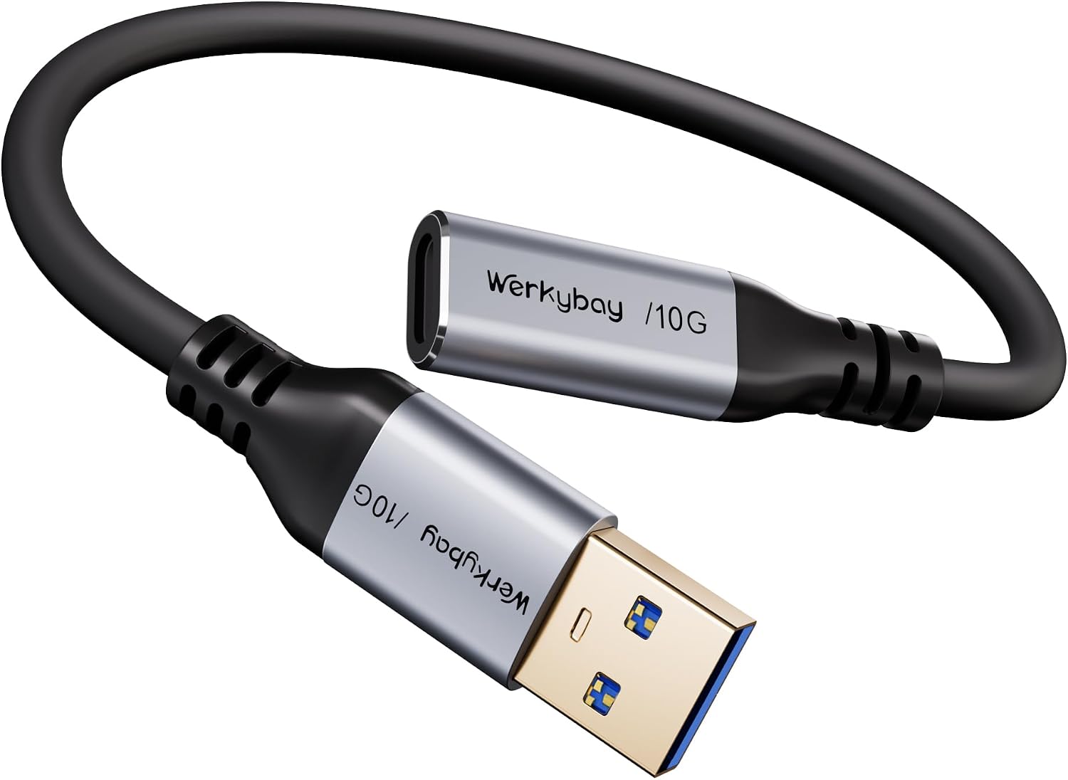 USB-C роз'єм на USB-A, кабель-адаптер 1,5 м, 10 Гбіт/с, Type-C,