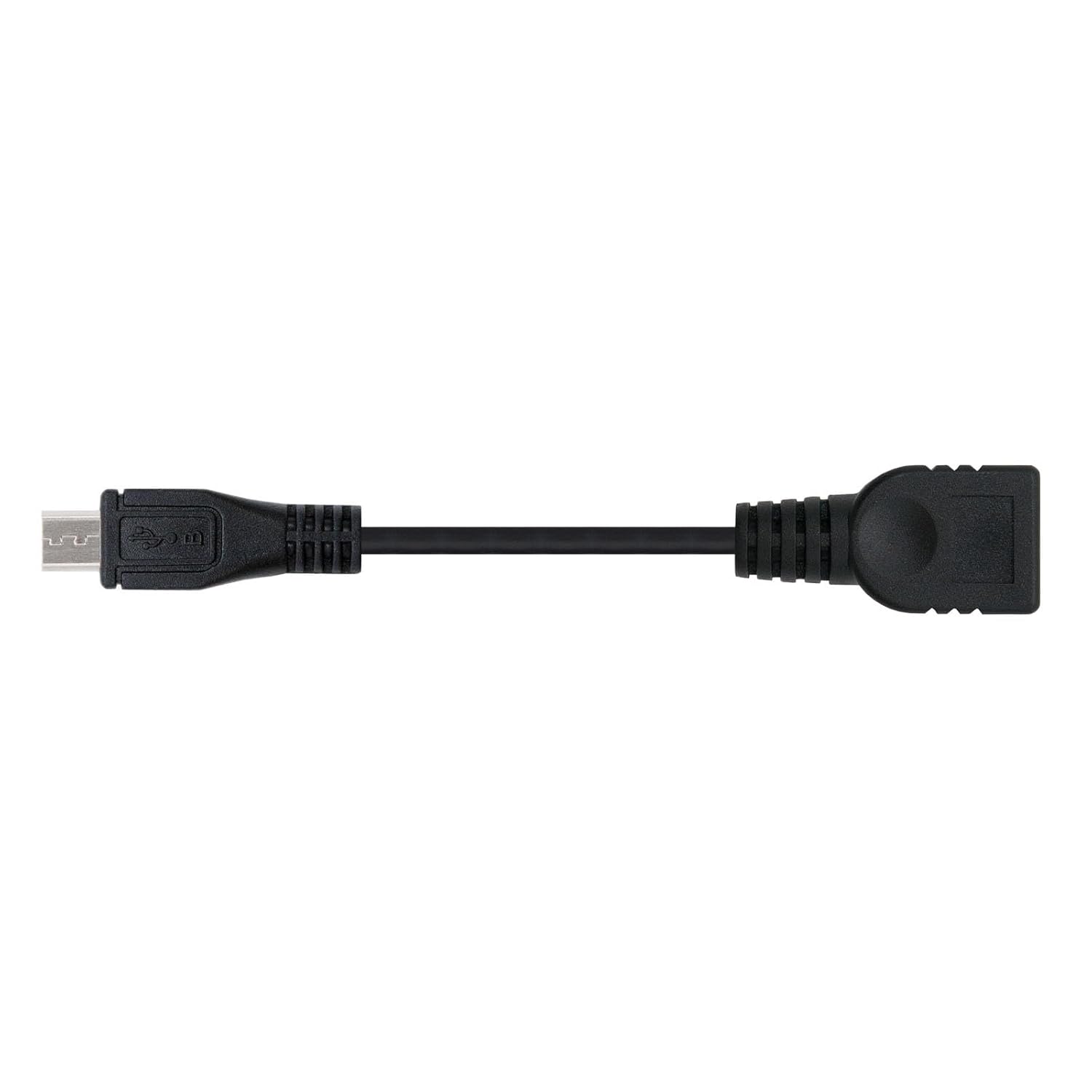 USB-кабель - кабель micro-B OTG, 15 см, черный, позволяет подключать мобильные устройства и другую периферию.
