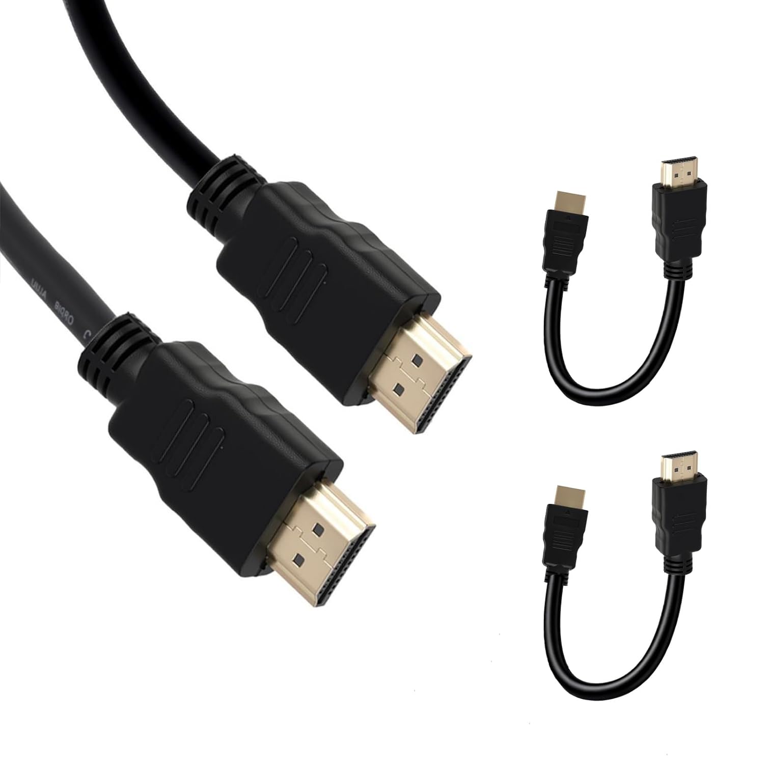 HDMI-кабель для суда, 30 см - 2 шт. - 4K, высокоскоростной - черный, ARC, Ethernet, Macbook, Ultra HD, Mini Mit HDMI 1.4 версия