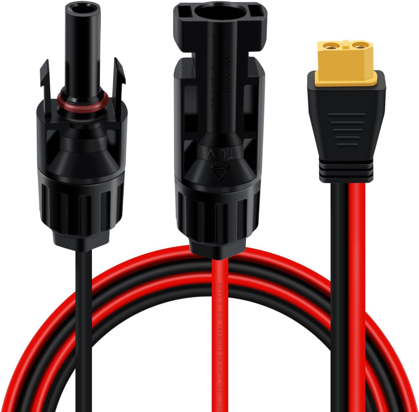 Сонячний кабель зі штекером XT60, зарядний кабель 12 AWG, адаптер XT60 на сонячний штекер для портативних сонячних панелей, сонячн