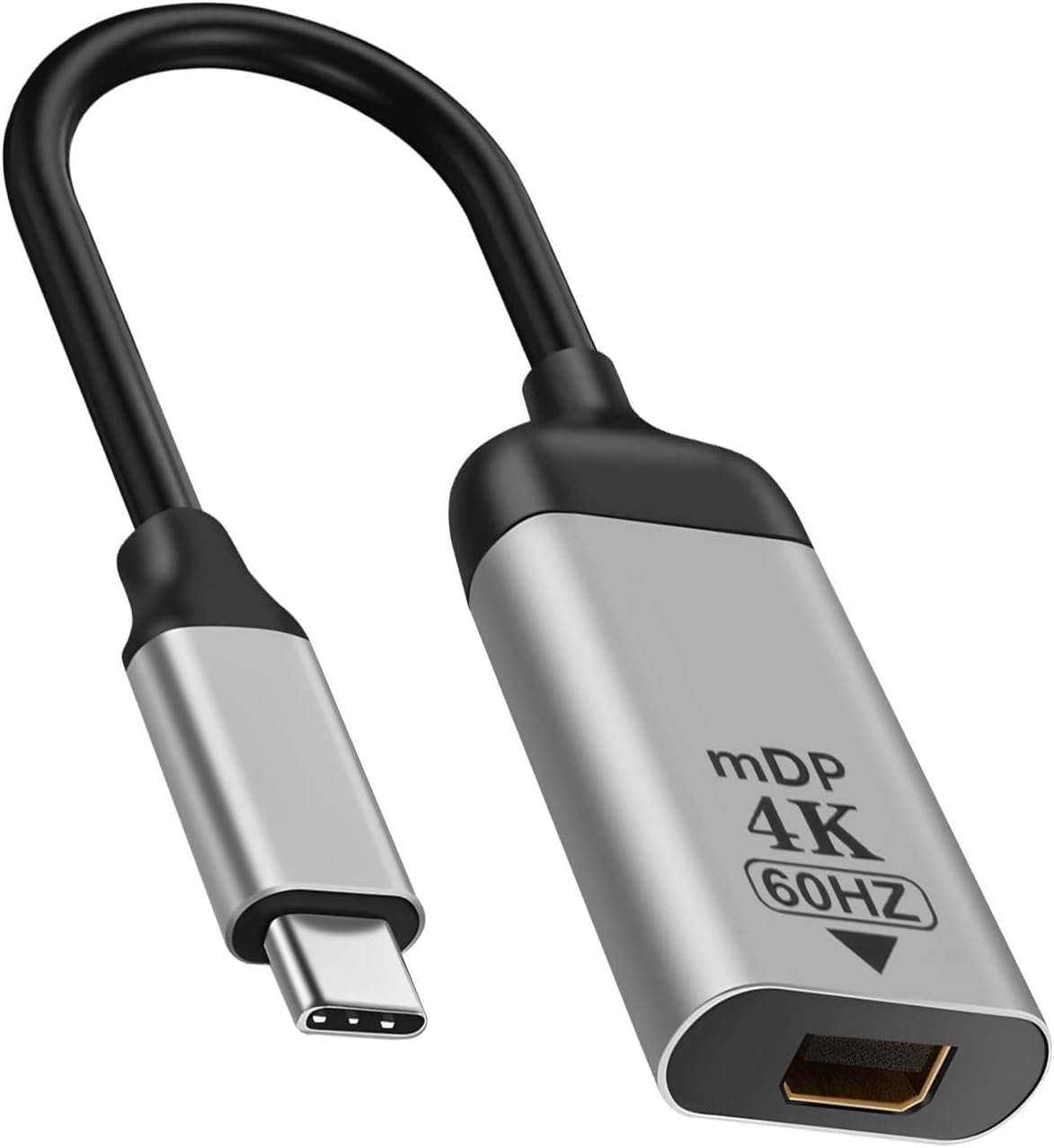 USB C — Mini DP Displayport адаптер 4K@60 Гц, переходник Mini Displayport «мама» — Type C «папа», аудио-видео конвертер (сокращенн