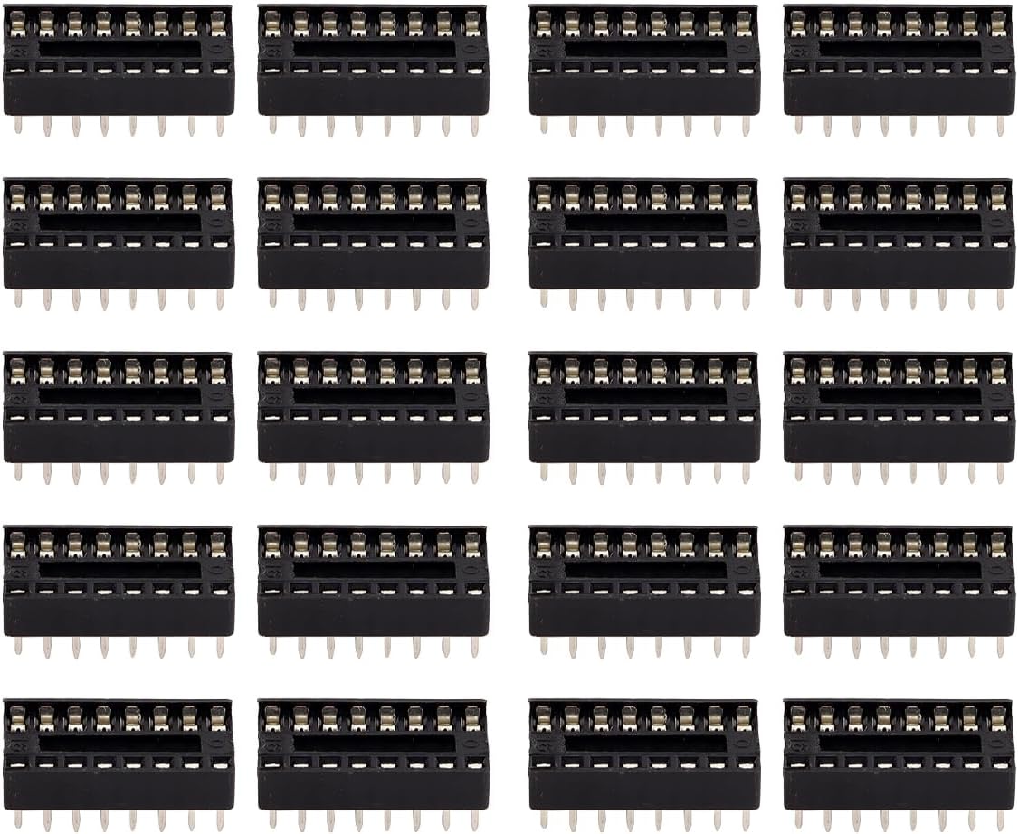 Набор из 20 адаптеров DIP-IC, 16 контактов, шаг выводов 2,54 мм, для проектирования печатных плат.