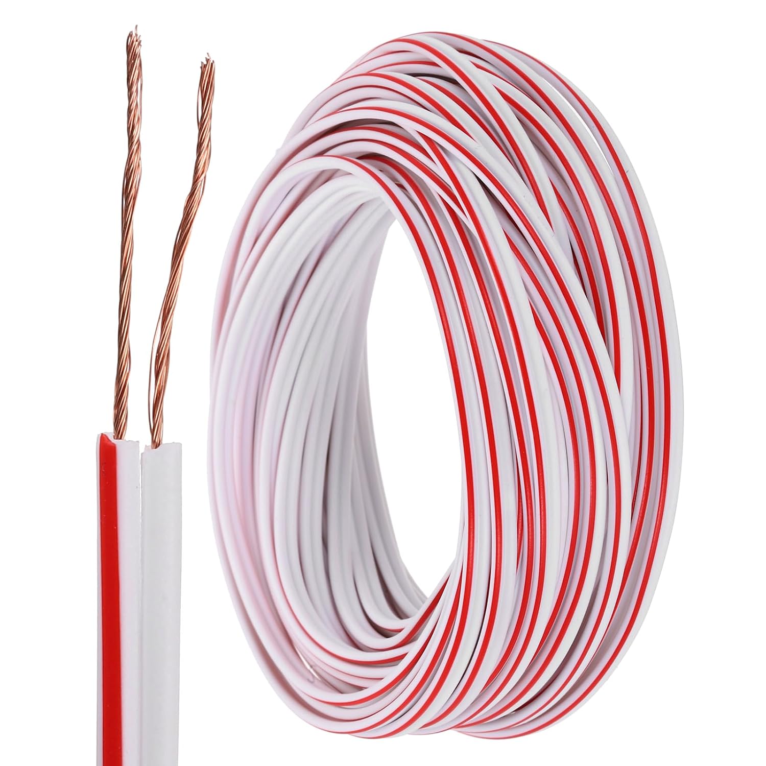 Универсальный кабель для гаражных ворот QUARKZMAN, 24 AWG, 2 жилы, медный удлинительный кабель для пульта управления и датчика, бе