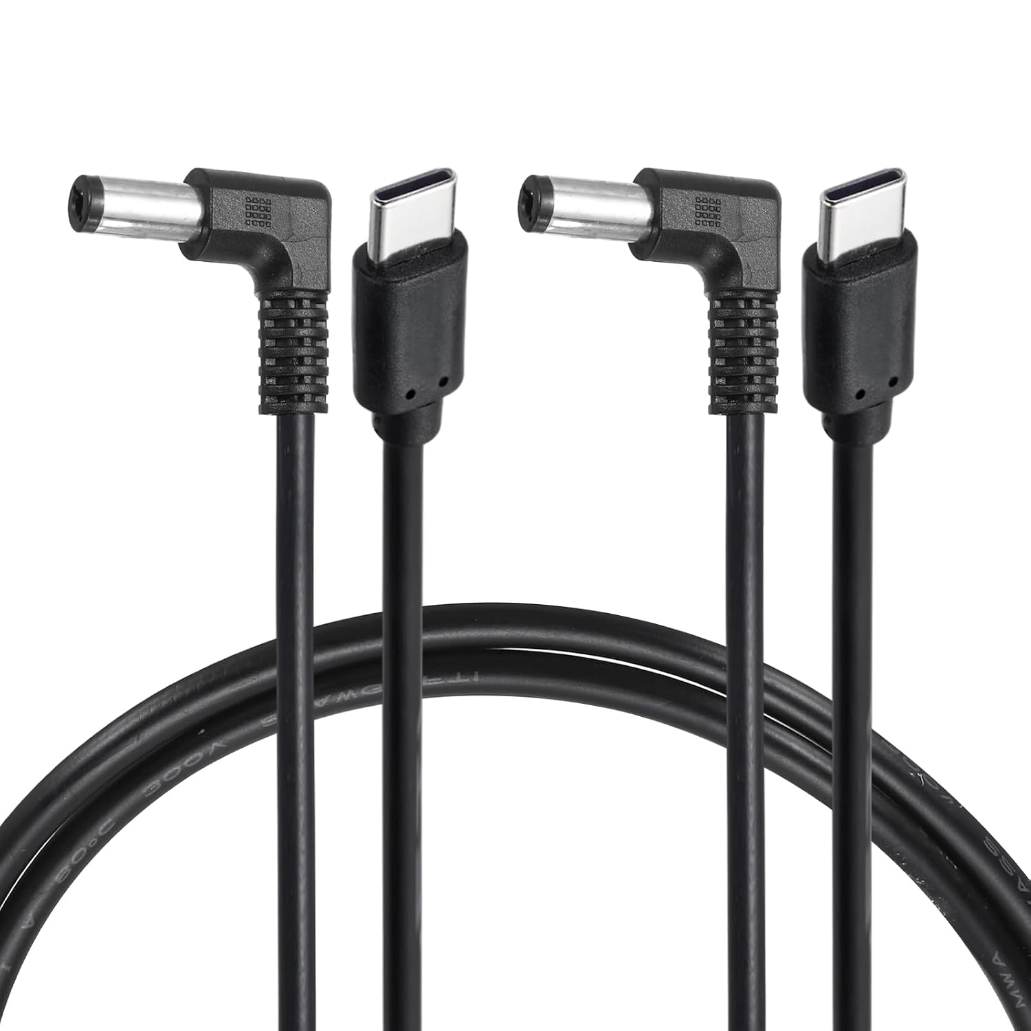 Кабель живлення QUARKZMAN PD 60 Вт, 20 В, 3 А, 5,5 x 2,1 мм, під прямим кутом, 1,0 м / 3,3 фута, USB C A DC PD, швидка зарядка для