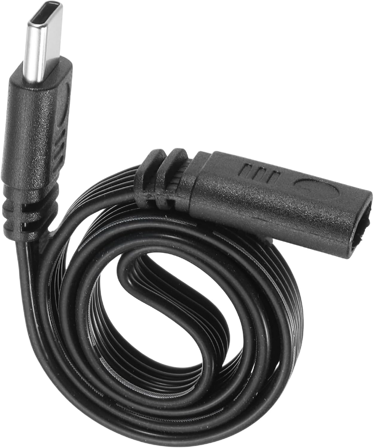 QUARKZMAN USB C Кабель-адаптер, плоский, 11,8 дюйма, USB C штекер-гнездо, силиконовый, скорость 480 Мбит/с, удлинительный кабель,