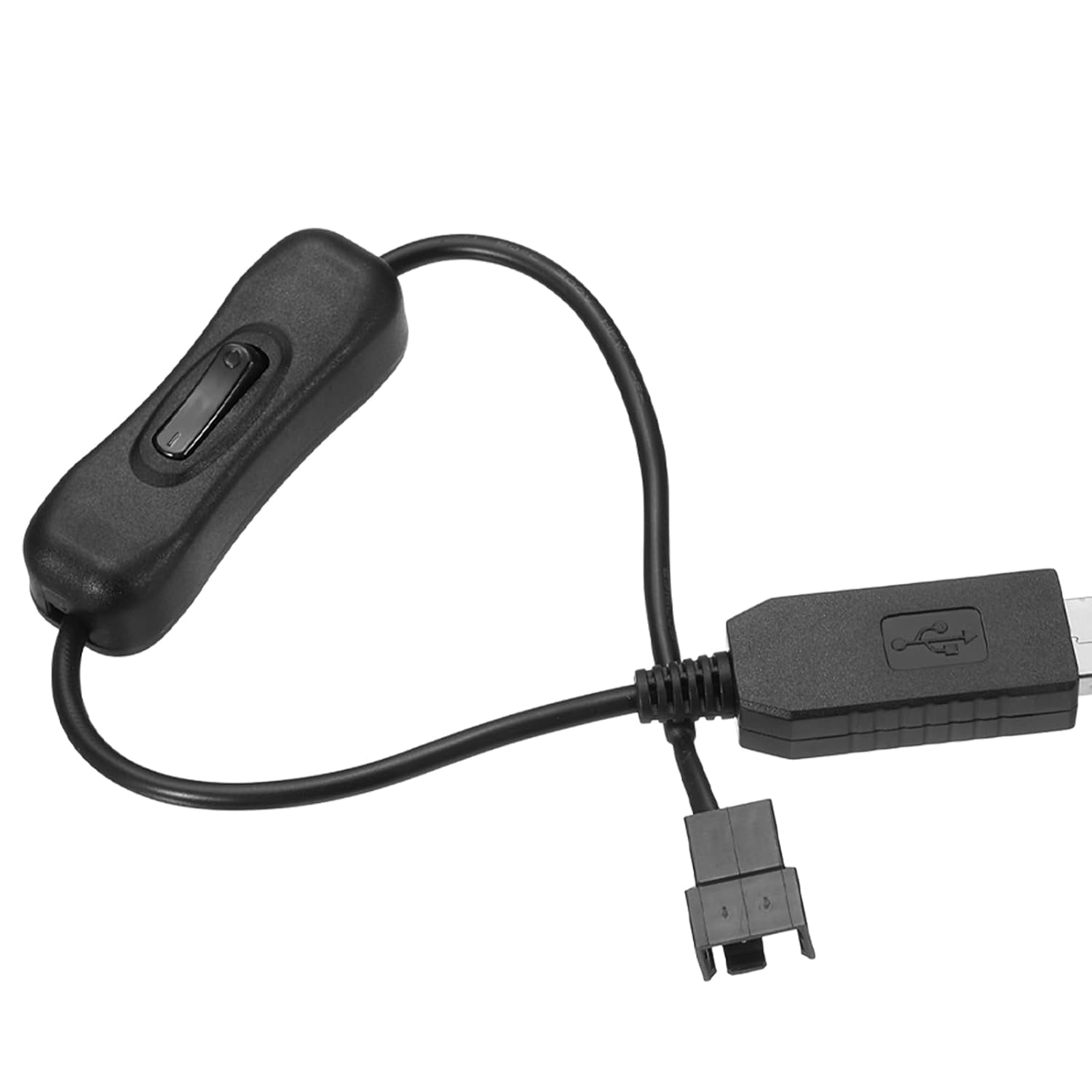 Кабель-адаптер питания для вентилятора QUARKZMAN USB 4-контактный PWM 12 В с выключателем, длина кабеля 30 см, для охлаждения комп
