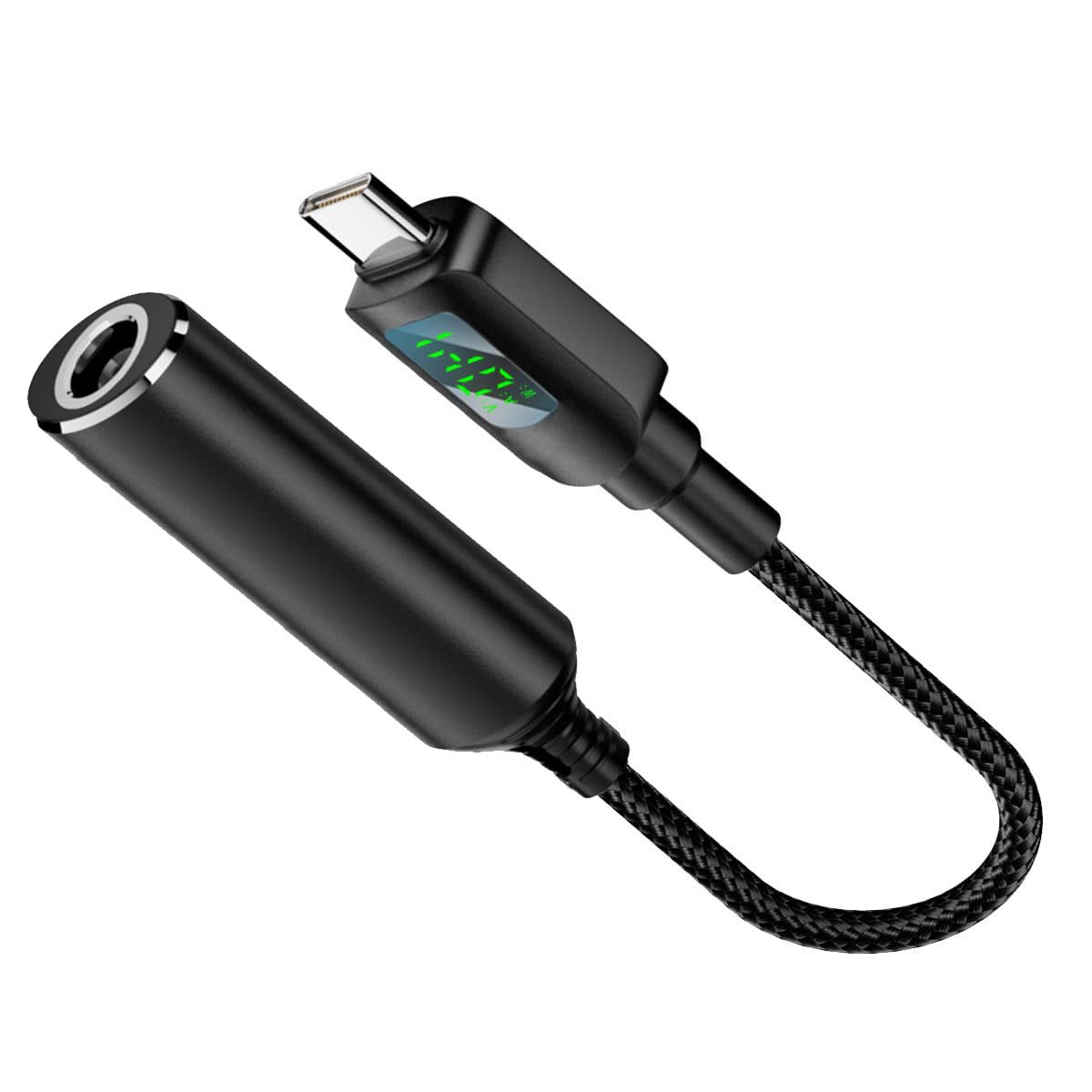Разъем питания JSER 7,9 x 5,4 мм, вход питания USB-C Type-C, мощность 140 Вт, интеллектуальный светодиодный дисплей, PD 100 Вт, за