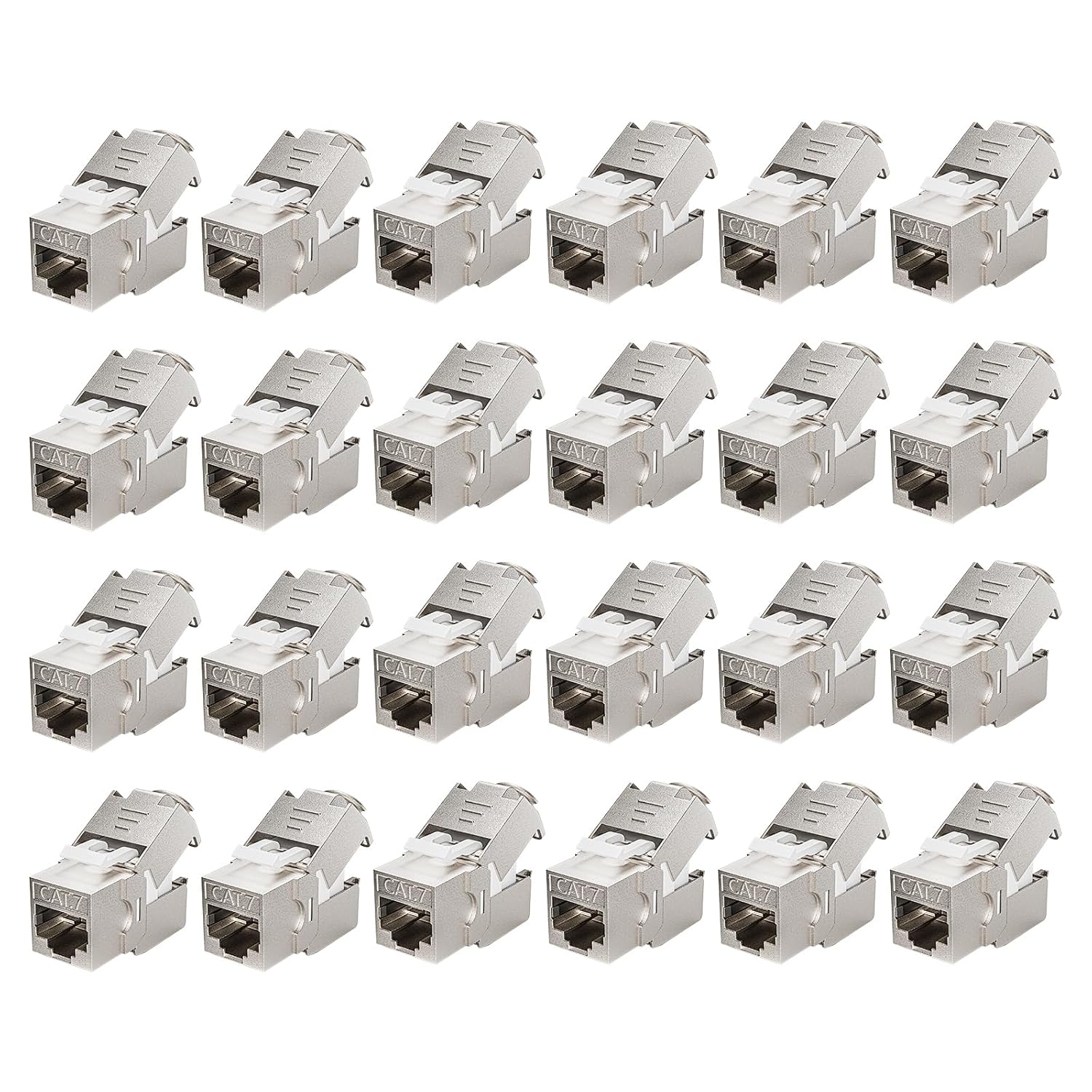 Модуль с 24 разъемами CAT7 Keystone RJ45 — зажим LSA для резки кабеля CAT7/CAT6a/CAT6 без использования инструментов, 10 Гбит/с 10
